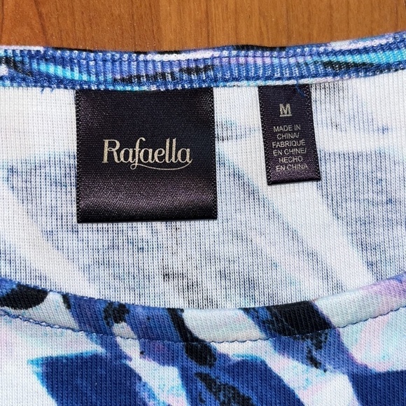 Rafaella women’s palm print purple and blue dress size medium - Picture 5 of 7